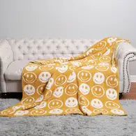 Happy Face Luxury Soft Throw Blanket