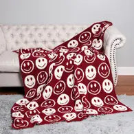 Happy Face Luxury Soft Throw Blanket