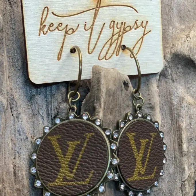 Keep it Gypsy LV brass earrings