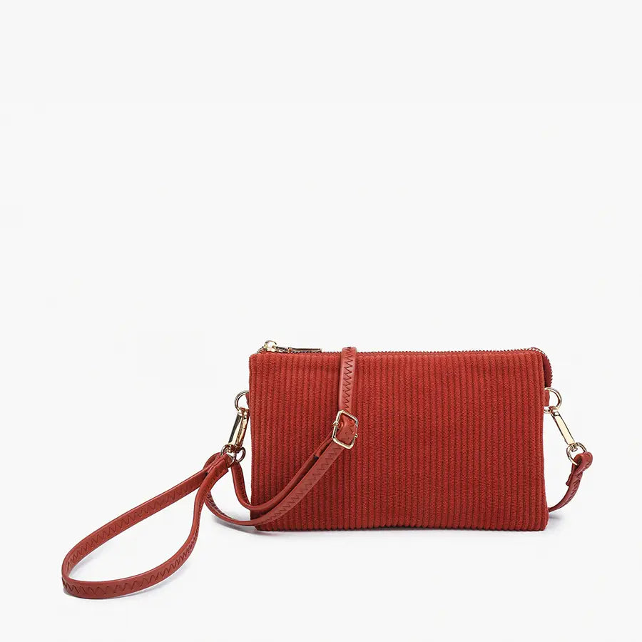 Jen and Co. Riley 3 Compartment Crossbody/Wristlet- click to see options