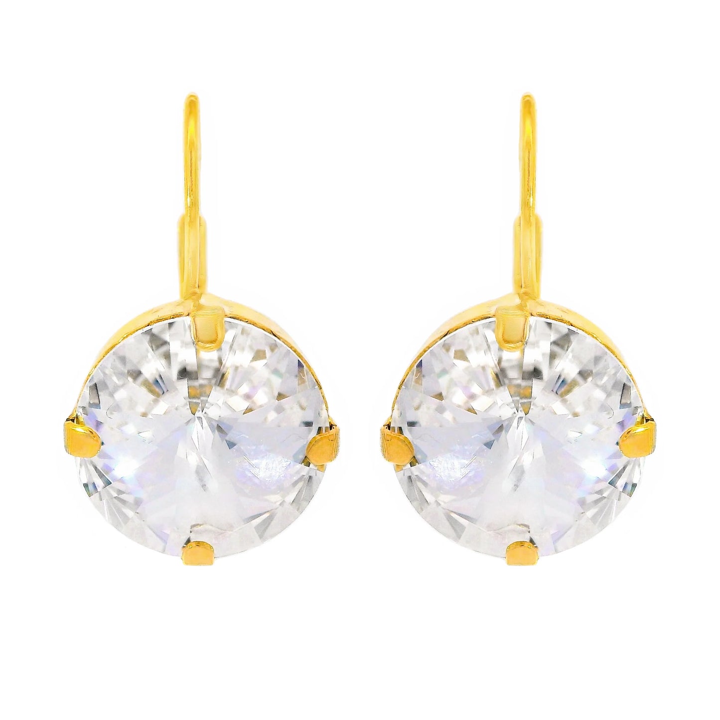 TOVA Caitlin Round Earrings- Clear