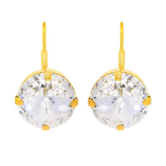 TOVA Caitlin Round Earrings- Clear