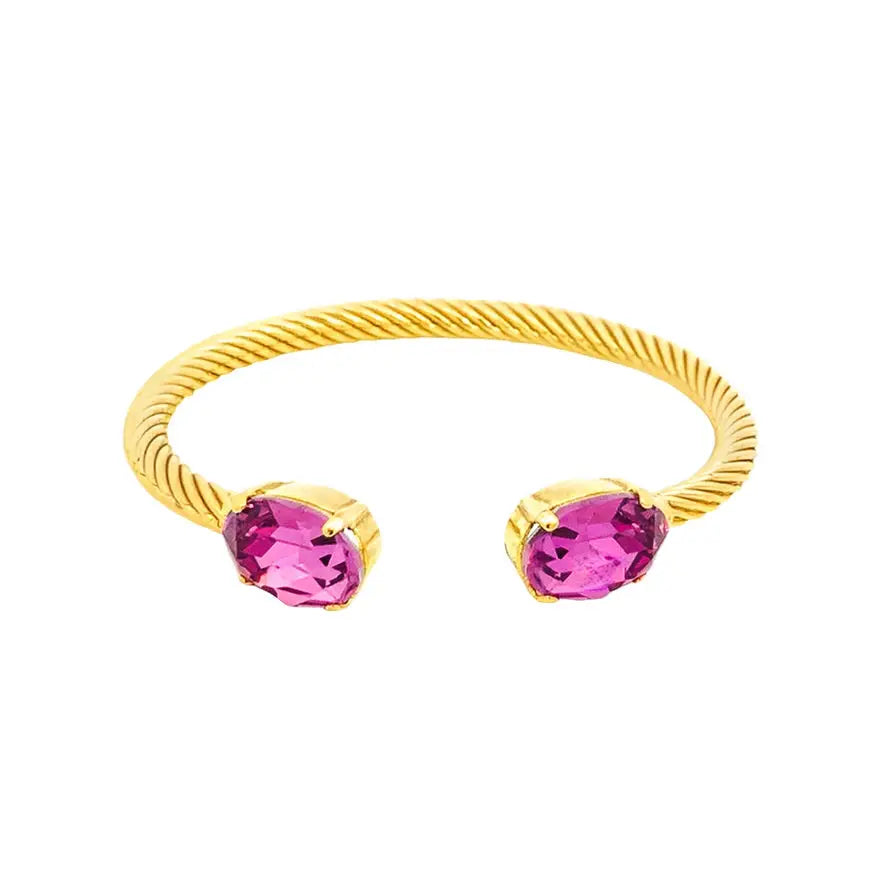 TOVA Charlotte Cuff in Oval- Dark Rose