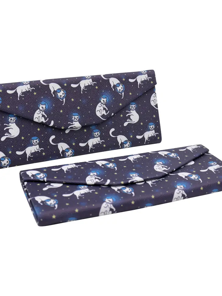 Glasses Case (Vegan Leather) - Space Cat