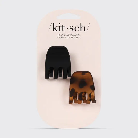 Kitsch - Eco-Friendly Medium Claw Clips 2pc Set Black/Tort