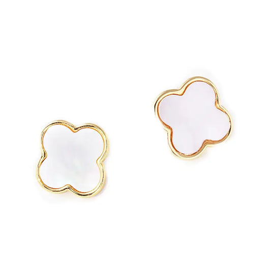 Mother of Pearl Clover Earrings