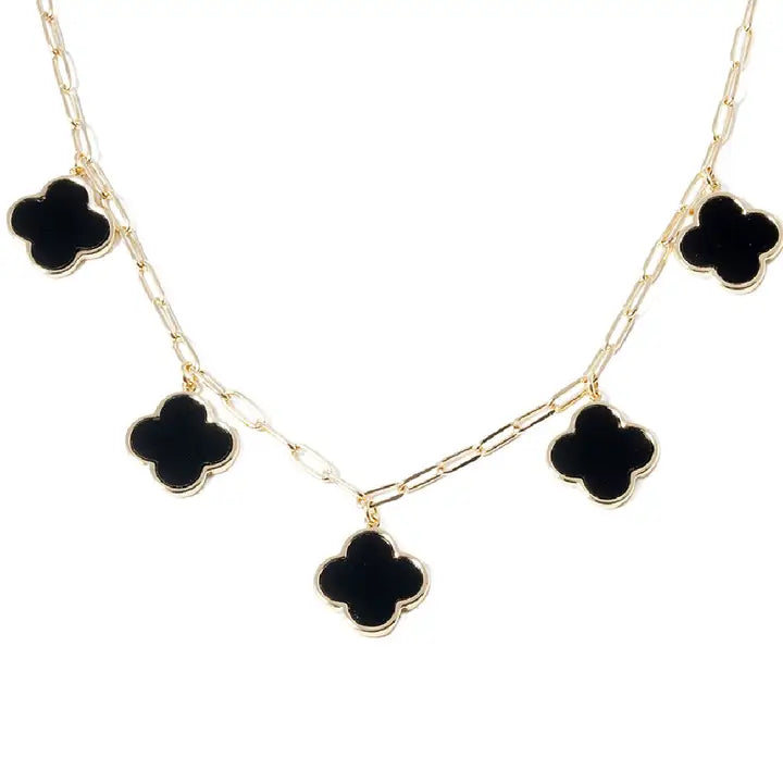 5 Clover Paperclip Chain Necklace - Click to see Options