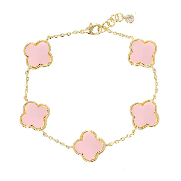 5 Station Enamel Clover Bracelet - Click to see Options