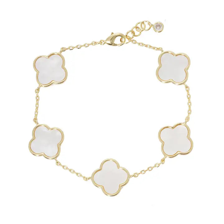 5 Station Enamel Clover Bracelet - Click to see Options