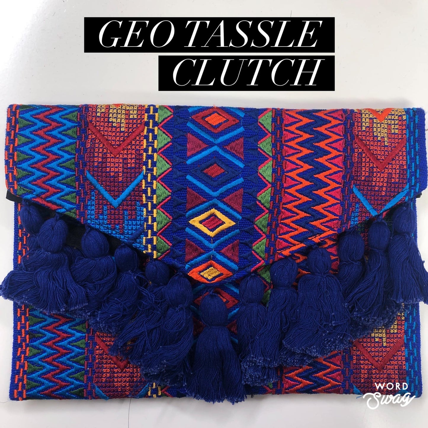 Lucia's Imports Geo Tassle Clutch- click to see options