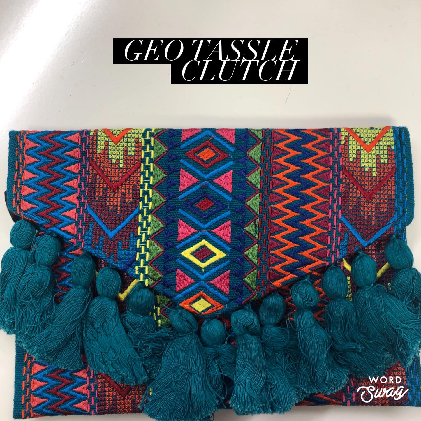 Lucia's Imports Geo Tassle Clutch- click to see options