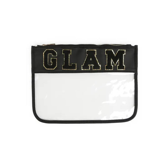 Varsity Letter Clear Zippered Pouch Bag- Click to see options